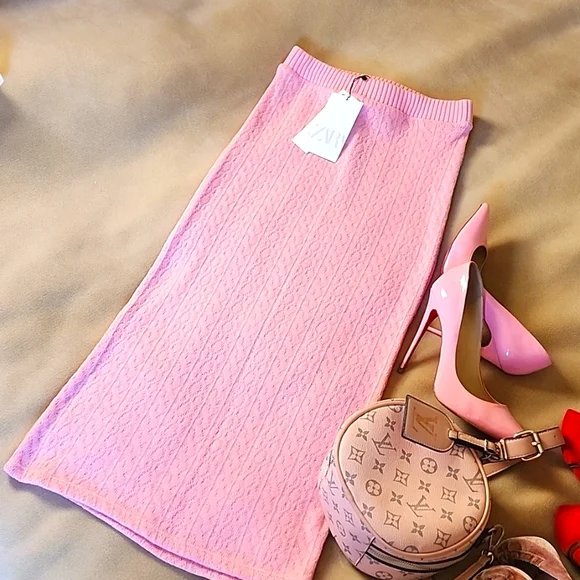 Zara Skirts Zara Brand New Knitted Pencil Skirt Poshmark